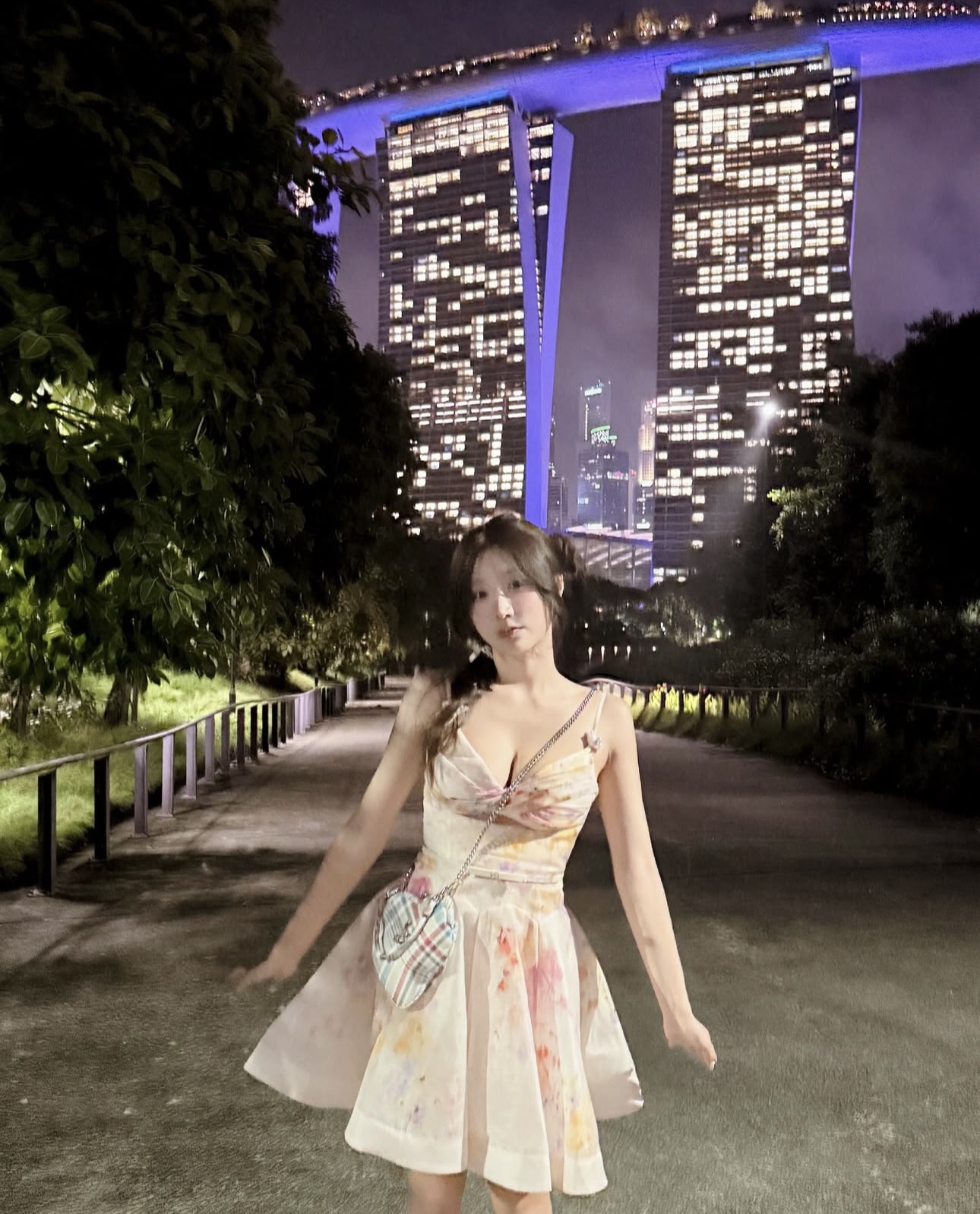 best escort in Singapore skyline at night