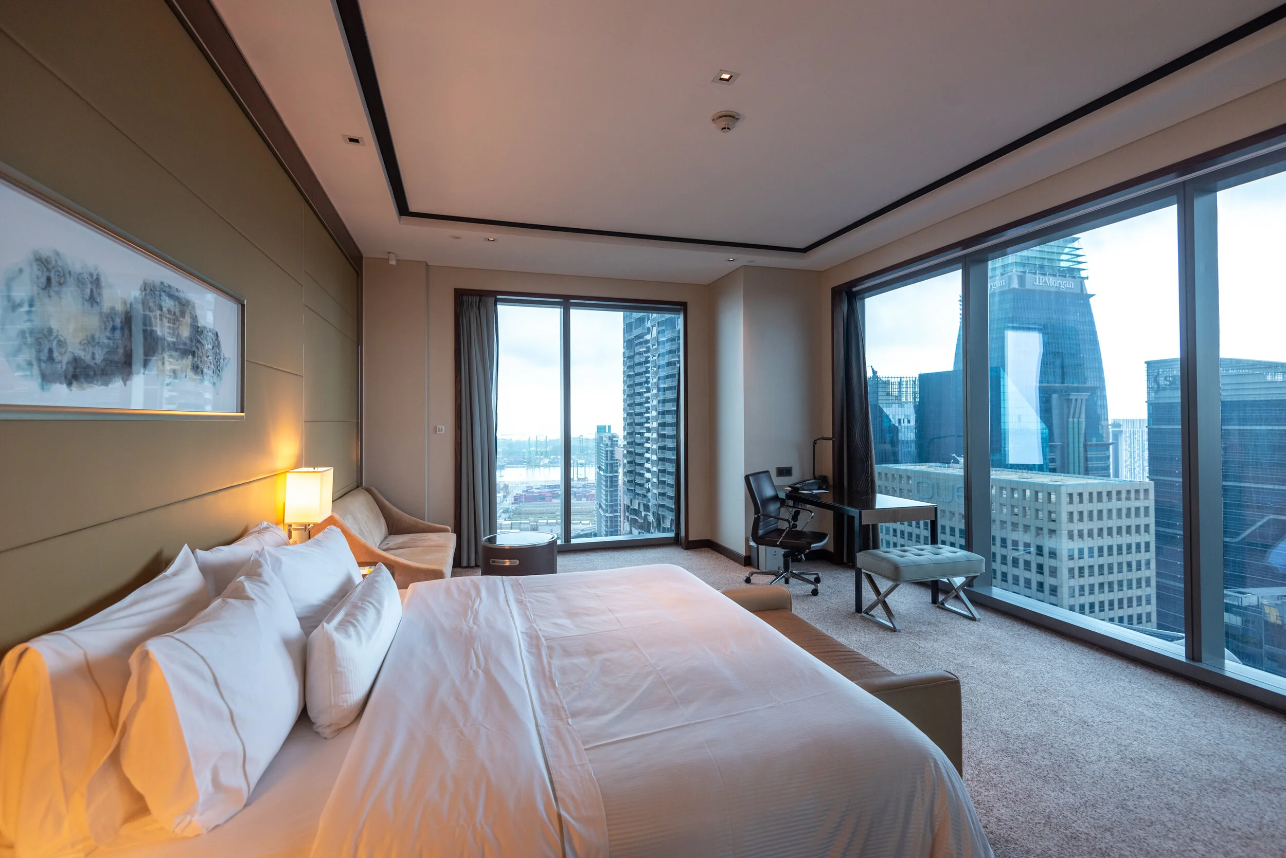 Quiet hotel room Singapore evening mood