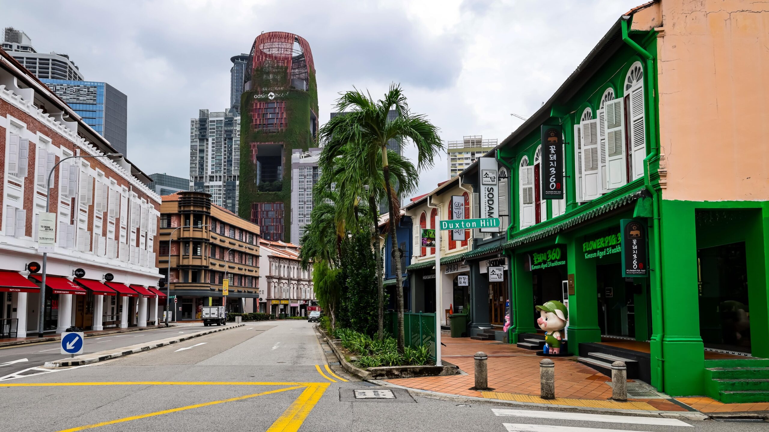 Tanjong Pagar evening streets Singapore